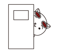Cat robot white Cat type robot sticker #10297911