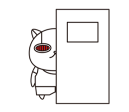 Cat robot white Cat type robot sticker #10297912