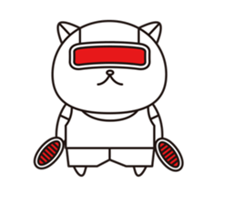 Cat robot white Cat type robot sticker #10297915