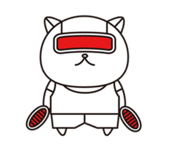 Cat robot white Cat type robot sticker #10297915