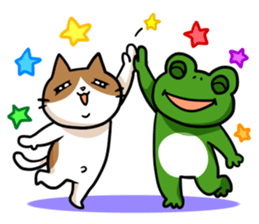 Favorite Mahjong of cat and frog sticker #10298062
