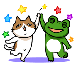 Favorite Mahjong of cat and frog sticker #10298062