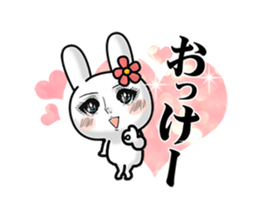 Girl cartoon rabbit sticker #10300184