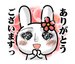 Girl cartoon rabbit sticker #10300186
