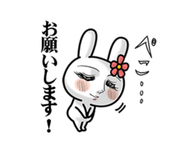 Girl cartoon rabbit sticker #10300187