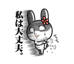 Girl cartoon rabbit sticker #10300188