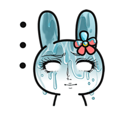 Girl cartoon rabbit sticker #10300190