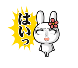 Girl cartoon rabbit sticker #10300193