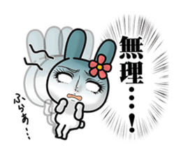 Girl cartoon rabbit sticker #10300195