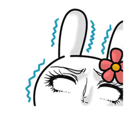 Girl cartoon rabbit sticker #10300197