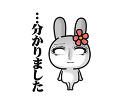 Girl cartoon rabbit sticker #10300200