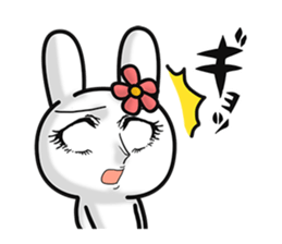 Girl cartoon rabbit sticker #10300201