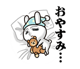 Girl cartoon rabbit sticker #10300203