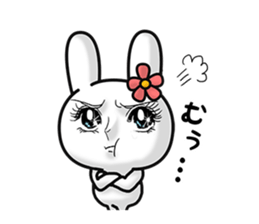 Girl cartoon rabbit sticker #10300206
