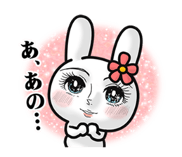 Girl cartoon rabbit sticker #10300208