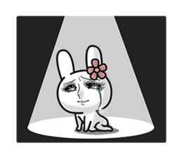 Girl cartoon rabbit sticker #10300210