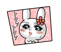 Girl cartoon rabbit sticker #10300212