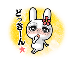 Girl cartoon rabbit sticker #10300213