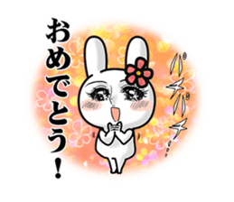 Girl cartoon rabbit sticker #10300214