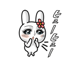 Girl cartoon rabbit sticker #10300215