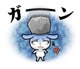 Girl cartoon rabbit sticker #10300216