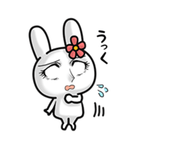 Girl cartoon rabbit sticker #10300217