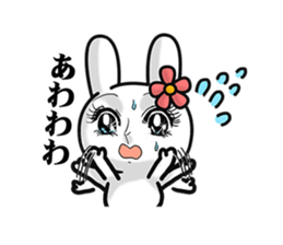 Girl cartoon rabbit sticker #10300218