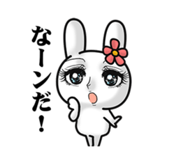 Girl cartoon rabbit sticker #10300220