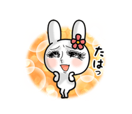 Girl cartoon rabbit sticker #10300222