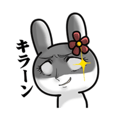 Girl cartoon rabbit sticker #10300223