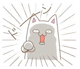 White cat "Pomekichi" sticker #10300361