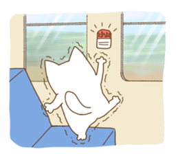 White cat "Pomekichi" sticker #10300381