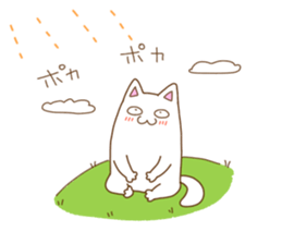 White cat "Pomekichi" sticker #10300382