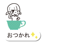 Balloon sticker of a boy and a girl sticker #10300572