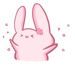 CherryBlossoms Rabbit. sticker #10302379