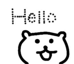 Polar Bear Dot sticker #10302464