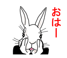 A little gloomy rabbit man sticker #10304544
