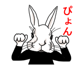 A little gloomy rabbit man sticker #10304546