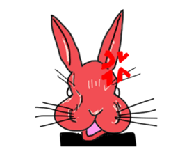A little gloomy rabbit man sticker #10304549