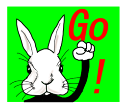 A little gloomy rabbit man sticker #10304557