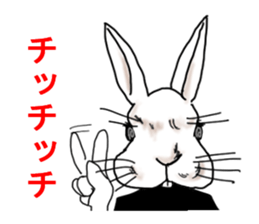 A little gloomy rabbit man sticker #10304559