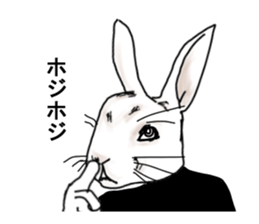 A little gloomy rabbit man sticker #10304560