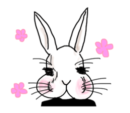 A little gloomy rabbit man sticker #10304563