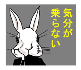 A little gloomy rabbit man sticker #10304569