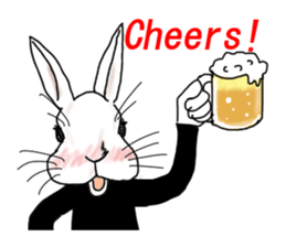 A little gloomy rabbit man sticker #10304577