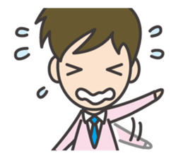 Refreshing businessman sticker #10304857