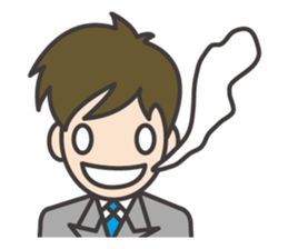 Refreshing businessman sticker #10304863