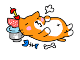 Sticker of healing cat sticker #10307342