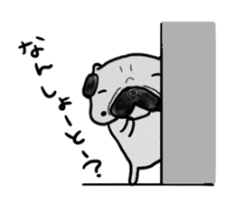 fukuoka pug sticker #10307708