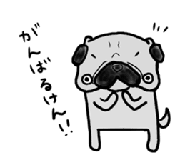 fukuoka pug sticker #10307711